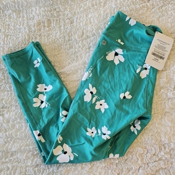 Fabletics Lisette 7/8 High Waisted Capri Teal small - Picture 5 of 9